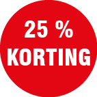 25% korting